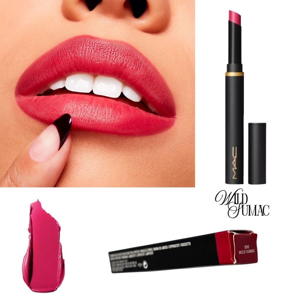 MAC Wild Sumac Powder Kiss Velvet Blur Slim LipStick